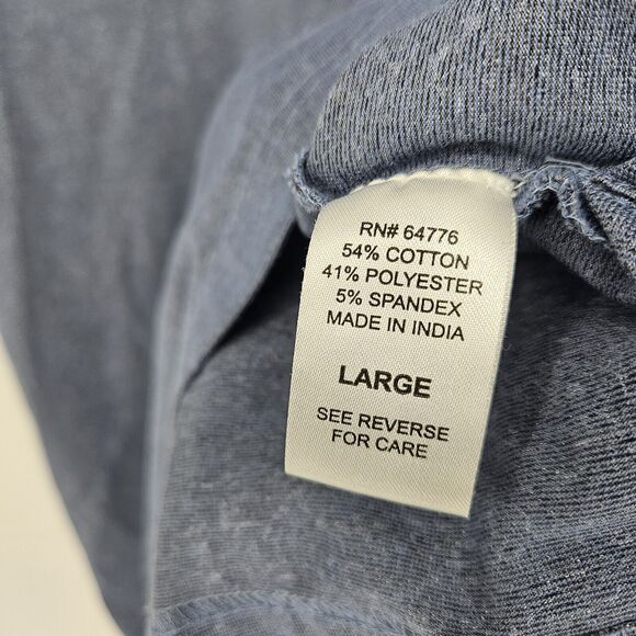 Big Dogs Polo Shirt Mens Large Blue Short Sleeve Cotton Polyester Spandex Blend‎ - Picture 3 of 10